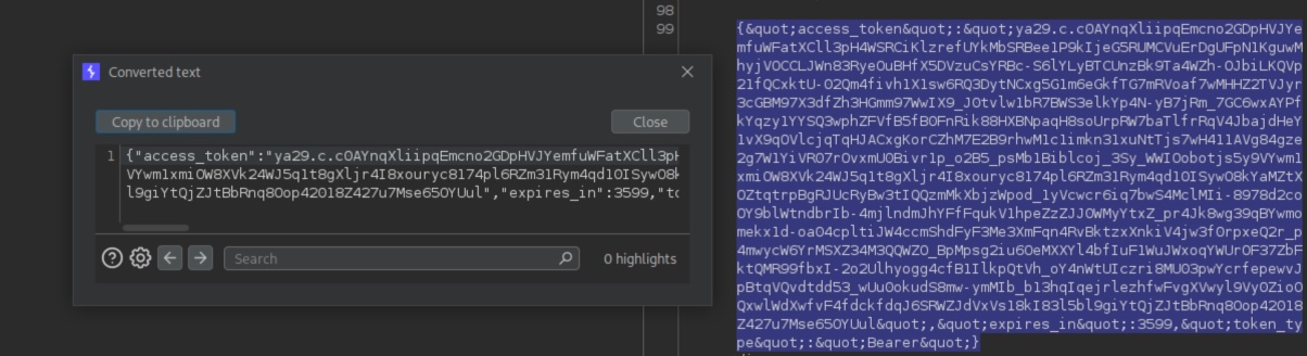 Burp Token HTML-Decode